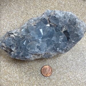 Heaven’s call Stunning Blue Celestite Cluster, Madagascar, Throat/Crown chakras